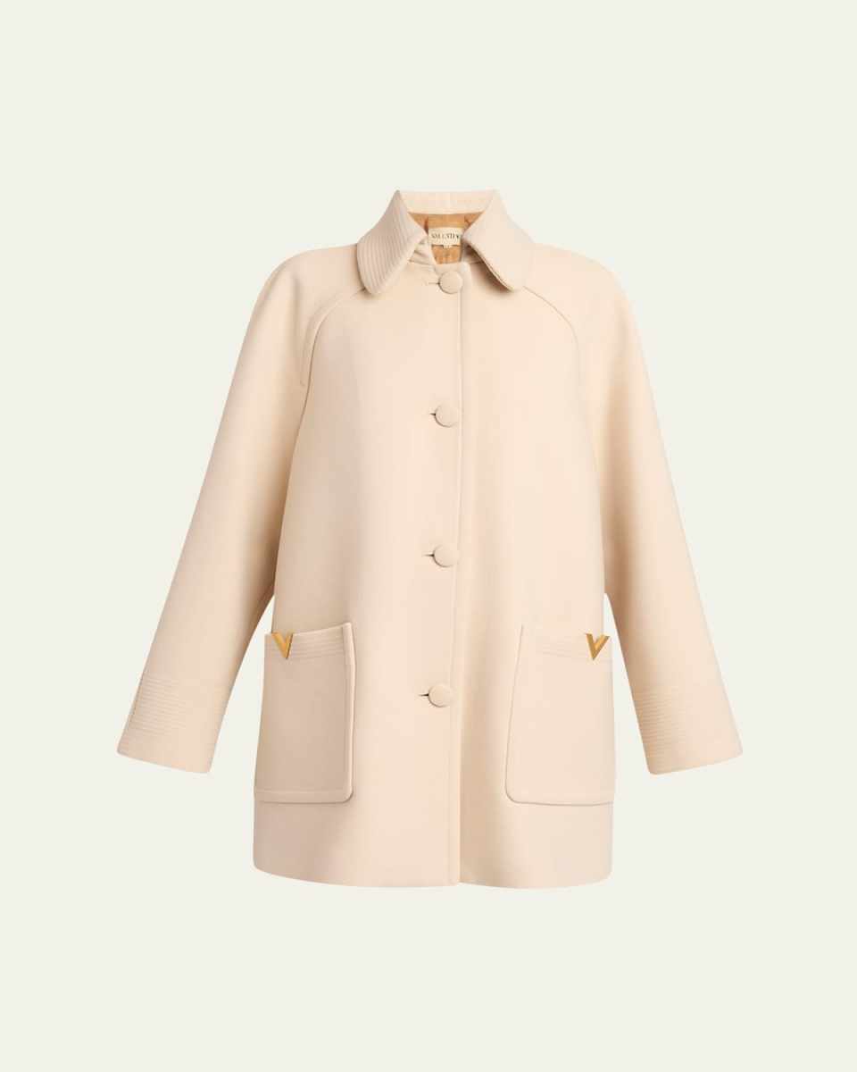 Cappotto Wool V Gold-Trim Jacket